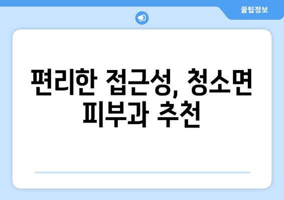 보령시 청소면 피부과 추천| 믿을 수 있는 의료진과 편리한 접근성 | 보령, 피부과, 추천, 의료