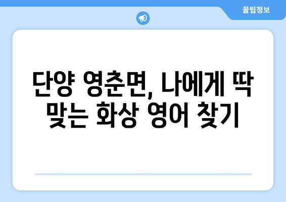 단양 영춘면 화상 영어, 비용 얼마나 들까요? | 영어 학원, 온라인 강의, 비교 분석