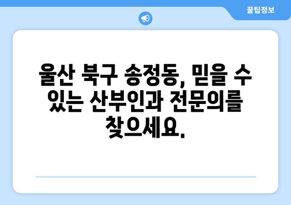 울산 북구 송정동 산부인과 추천| 믿을 수 있는 전문의 찾기 | 산부인과, 여성 건강, 출산, 난임