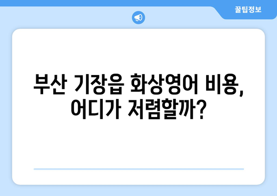 부산 기장읍 화상 영어 비용 비교 가이드| 나에게 맞는 수업 찾기 | 화상영어, 비용, 추천, 후기